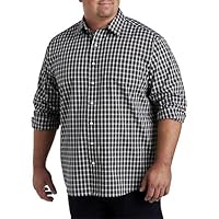 DXL Big + Tall Essentials Men's Big and Tall Plaid Sport Shirt