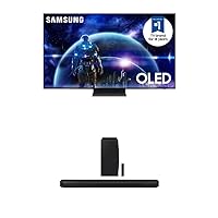 SAMSUNG Smart Gaming OLED TV 48- Inch Class 4K S90D Series w/Dolby Atmos, (QN48S90D, 2024 Model) Q800D 5.1.2ch Soundbar w/Wireless Dolby Atmos Audio, (Newest Model)