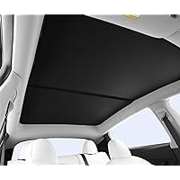 Didida Model 3 Roof Window Sunshade for Tesla - Upgraded Electrostatic Adsorption Type Protection Effectively Heat Insulation for Model 3 2023 2022 2021, Black