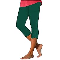 Rvidbe Capri Leggings for Women Knee Length, Women's Capri Leggings High Waisted Workout Leggings Casual Cropped Yoga Pants