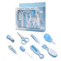 8Pcs Baby Health Care Kit Infant Nails Trimmer Hair Comb Grooming Brush Feeder Toddlers Care Essential Product Nursery Care Kit