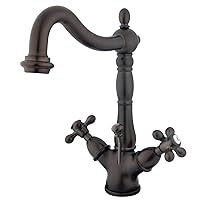 Nuvo Elements of Design ES1435AX New Orleans Two Handle Centerset Lavatory Faucet with Brass Pop-up & Optional Deck Plate, 4