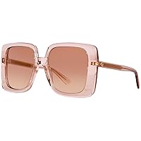 Gucci GG1314S 005 Beige/Brown Mirrored Oversized Square Women's 55mm Sunglasses