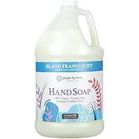 Botanicals All-Purpose Liquid Hand Soap Refill, Island Tranquility, 100% Vegan & Cruelty-Free, Green Tea Lemongrass Scent, 1 Gallon (128 fl oz)