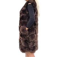 Lisa Colly Winter Waistcoat Women's Faux Fur Vest Warm Sleeveless Jacket Coat Outerwear