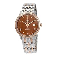 Omega De Ville Prestige Automatic Chronometer Brown Dial Two-Tone Men's Watch 424.20.40.20.13.001