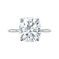Hidden Halo Engagement Ring, Elongated Cushion Cut 2.5CT, VVS1 Clarity, Colorless Moissanite Ring, 925 Sterling Silver, Promise Ring, Wedding Ring, Perfact for Gift Or As You Want