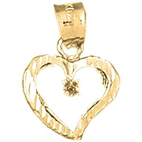 Silver Heart With Mounting Pendant | 14K Yellow Gold-plated 925 Silver Heart With Mounting Pendant