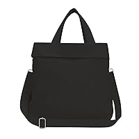 Hobo Crossbody Bag for Women, Nylon Work Tote Bags Large Capacity, Womens Shoulder Handbags, Small Gym Bags, Black