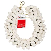 Hair Gajra in Artificial Jasmine Mogra Flower, Garland Juda Decoration Phool Gazra for Women, Juda Bun Realistic Hair Accessory for Girls (White, 28 CM Long))