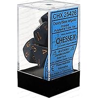 Chessex CHX25426 Dice-Opaque Dusty Blue/Copper Set