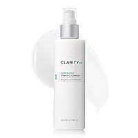 C-Results Vitamin C Facial Cleanser, Natural Plant-Based Brightening Face Wash with Lactic Acid