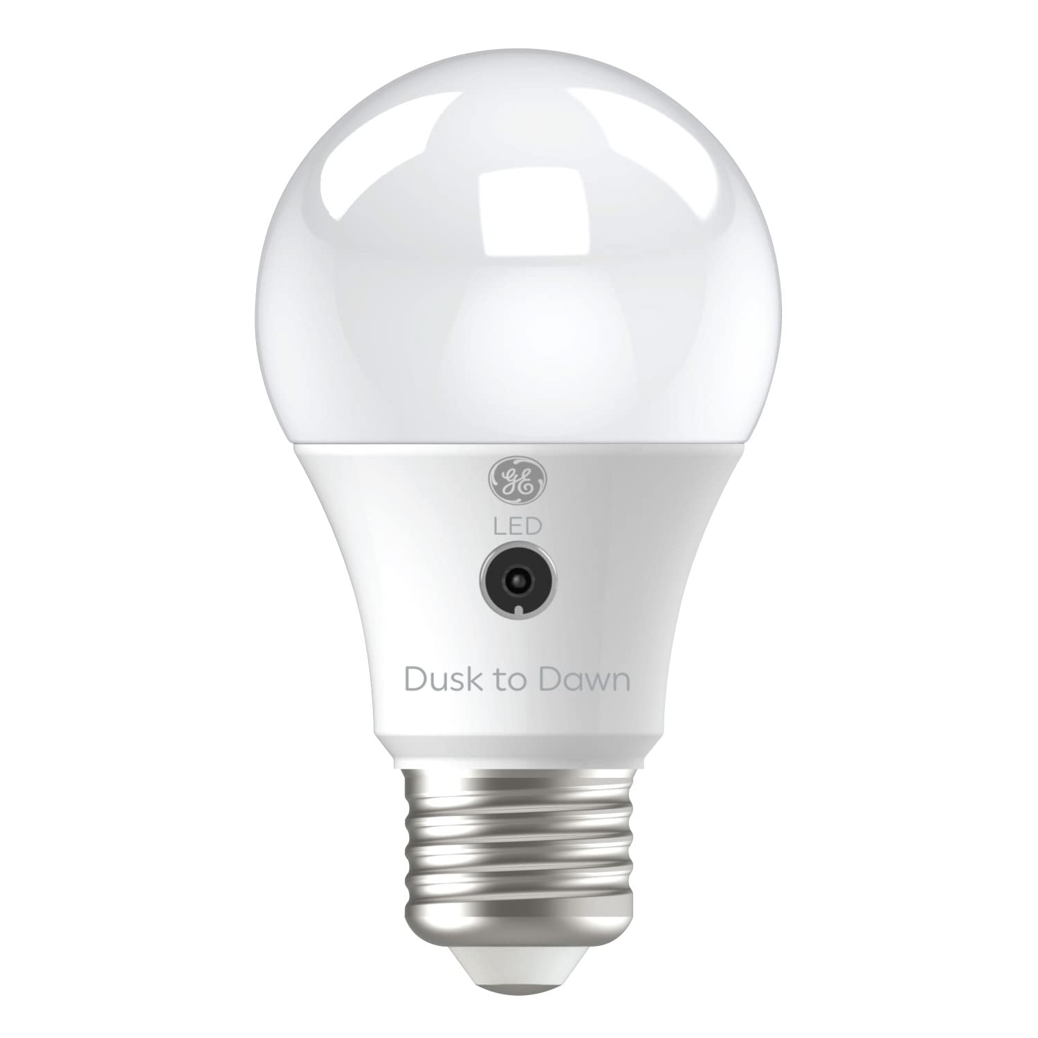 GE Lighting LED+ Dusk to Dawn LED Light Bulbs with Sunlight Sensors, Automatic On/Off Light Sensing Bulb, Soft White, A19 Bulbs (2 Pack)
