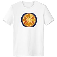 O Alphabet Orange Fruit Cute Pattern T-Shirt Workwear Pocket Short Sleeve Sport Clothing