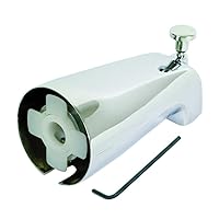 EZ-FLO 5-3/8 Inch Slide-On Zinc Bath Tub Diverter Spout with Hex Wrench and Set Screw, 1/2-inch Copper Pipe, Chrome, 15089