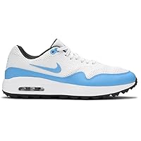 Nike Air Max 1G Spikeless Golf Shoes Casual Sneakers CI7576-101 Low Cut White University Blue, white/light blue