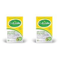 Culturelle Advanced Regularity Daily Probiotic for Women & Men, 30 Count, Probiotic + Prebiotic Fiber Restores Regularity & Reduces Occasional Constipation, Gas & Bloating, Gluten & Soy Free, Non-GMO