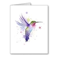 Hummingbird - Set of 10 Bird Note Cards With Envelopes