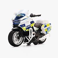 Simulation Motorcycle Racing Model Boy Toy Car Storage Box Can Be Opened Patrol Police Car Inertial Car with Light and Sound Effect Collection, Ornaments, Gifts