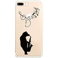 otas iPhone 7 Plus Case TPU Clear Translucent Bear Saxophone Bear 888-59667