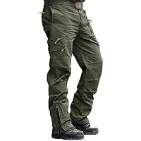 Men's Military Casual Cargo Pants, Cotton Tactical Work Trousers, Loose Airsoft Shooting Hunting Army Combat Pants