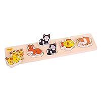 Bigjigs Toys Wooden Chunky Lift and Match Pets Puzzle