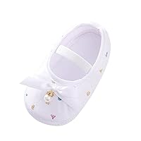 Small Kid Cute Bow Pearl Little Shoes Toddler Hanging Soft Sole Princess Child Shoes Toddler Girl School Shoes