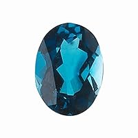 0.20-0.40 Cts of 5x3 mm Oval AA Loose London Blue Topaz (1 pcs) Gemstone