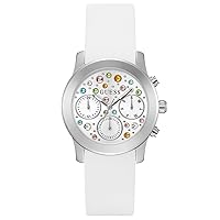 GUESS Ladies 38mm Watch - Silver Tone Strap Silver Dial Silver Tone Case