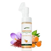 Turmeric Saffron Foaming Face Wash, Nourished Skin - Gentle Cleansing Moisturizing Cleanser with Natural Ingredients including Turmeric - Suitable for All Skin Types