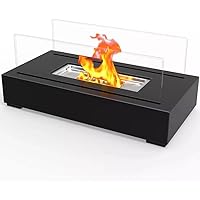Smores Maker Tabletop Indoor kit Fire Pit Mini Small Fireplace Bowl Table Top Decor Home Patio Balcony Gifts for Women Mom Wedding Housewarming Christmas Birthday Black 35 cm