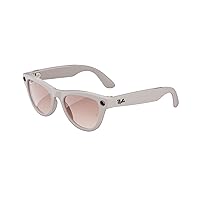 Ray-Ban - Meta Smart Glasses - Skyler - Shiny Warm Gray / Cinnamon Pink