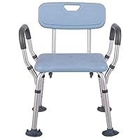 Bath Stools,Shower Chair with Back | with Anti-Slip Rubber Tips | White Bathtub Lift Chair with Arms | Anti Skid and No Slip Bathtub Seat,Blue (Blue)