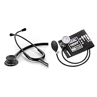 ADC - 619ST Adscope Lite 619 Ultra Lightweight Clinician Stethoscope with Tunable AFD Technology & 760-11ABK Prosphyg Model 760 Pocket Aneroid Sphygmomanometer