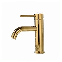 Modern Faucet Traditional Kitchen Sink Faucet 360 °Faucet Household Faucet All-Copper Black Basin Faucet Gold-Plated Bathroom Single Hole Under Counter Basin washbasin Mixed Faucet