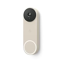 Google Nest Doorbell - (Wired, 2nd Gen) - Video Doorbell - Security Camera - Linen, 720p, 1 Count (Pack of 1)
