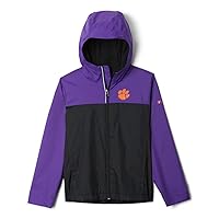 NCAA Clemson Tigers Youth Youth Rain-Zilla Jacket, Medium, CLE - Vivid Purple/Black