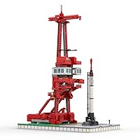Mercury-Redstone Rocket Building Block Toy, Space Shuttle Space Rocket Launch Base DIY Model, Compatible with Lego, Suitable for Children Over 8+ Adult Boys Girls Birthday Gifts (1298Pcs)