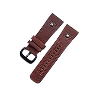 28mm Classical Genuine Leather Watchband With Rivet For Seven Friday Watch Strap Black Brown Wrist Bracelet Pin Buckle