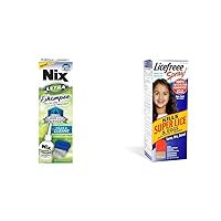 Nix Ultra Superlice Treatment All-in-One Shampoo, 3 fl oz & Lice Removal Comb + Licefreee Head Lice Spray, 6 Fl Oz - Metal Nit/Lice Comb
