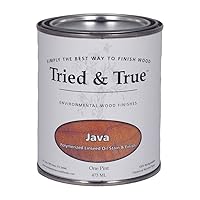 Stain + Finish - Java - Pint - Natural Stain & Oil Finish for Wood, Pigmented Danish Oil, Food Safe, Solvent Free, VOC Free, Dye Free Wood Stain, Linseed Oil & Pigments
