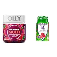 OLLY Women's Multivitamin Gummy Vitamins, Vitafusion B12 Gummy Vitamins, 90 Count and 60 Count