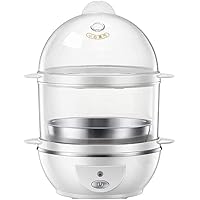 egg boiler Egg Boiler, 2 layer steamer, Egg Boiler Electric Cooker with Steamer Attachment for Perfect Soft and Hard Boiled Eggs | up to 14 Egg Capacity | Water Measuring Cup | 220V 360W