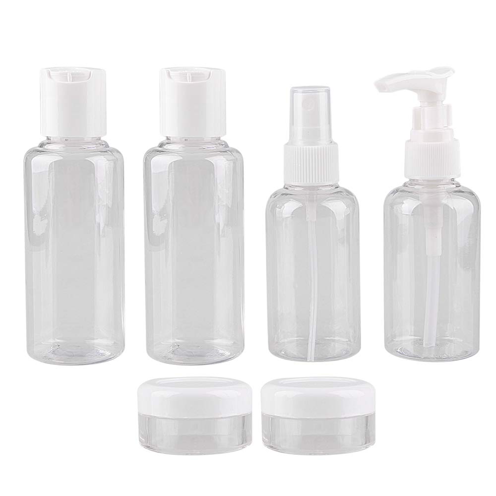6 Pcs A Set Travel Bottles Leak Proof Cosmetic Liquid Containers Portable Travel Plastic Bottles