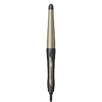 INFINITIPRO BY CONAIR Tourmaline Ceramic 1 1/4 Inch to 3/4 Inch Curling Wand, Tapered wand produces beachy waves