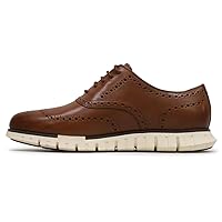 Cole Haan Men's Zerogrand Remastered Wing Tip Oxford, British Tan/Ivory, 9.5 Wide