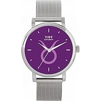 Purple Taurus Watch Ladies 38mm Case 3atm Water Resistant Custom Designed Quartz Movement Luxury Fashionable