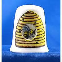 Porcelain China Thimble - Peep - Bee in Hive