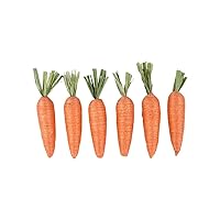 Jute Spring and Easter Fabric Carrots - 6 Pieces - 3 Inches Tall