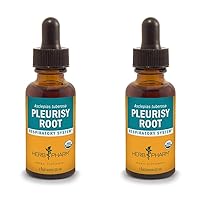 Herb Pharm Certified Organic Pleurisy Root Liquid Extract for Respiratory System Support 1 Fl Oz (Pack of 2)
